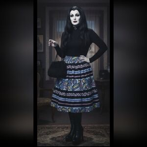 Vintage 40s 50s Abstract Print Circle Skirt As Is Condition S